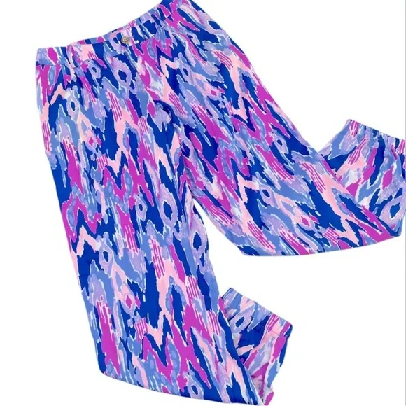 Lilly Pulitzer Saffron Amethyst One Too Many Jogger Pants XS - Picture 7 of 8